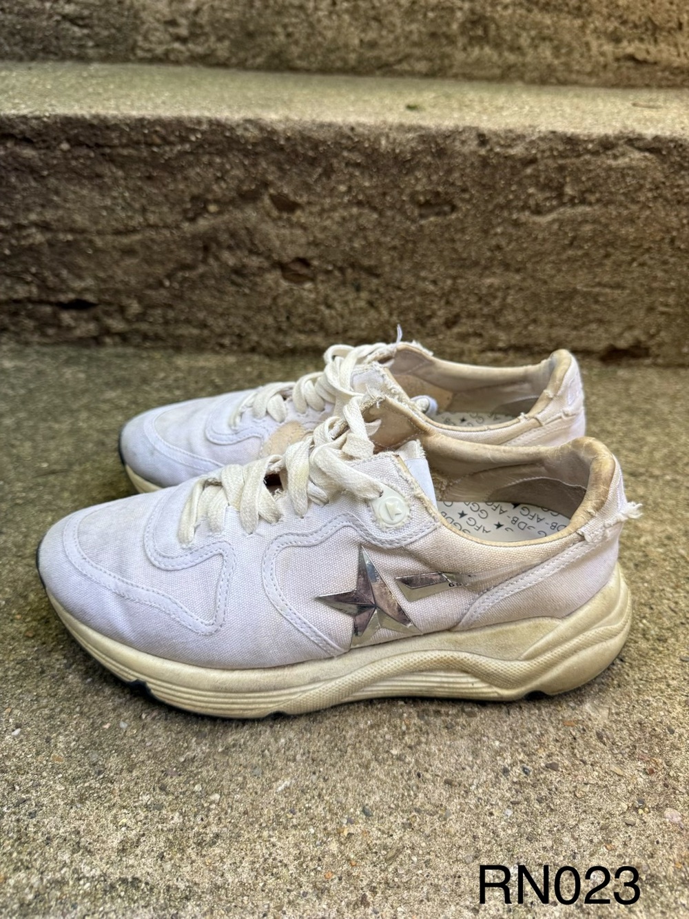 Golden Goose Running Sneakers White Silver EU 36 US 6